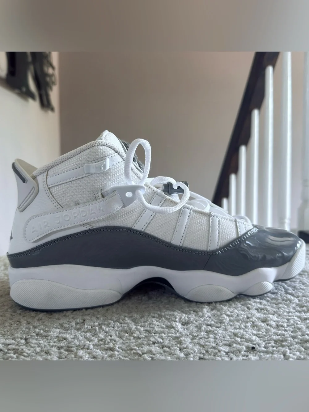 Brand New! Nike Air Jordan 6 rings White and Grey men’s sneakers